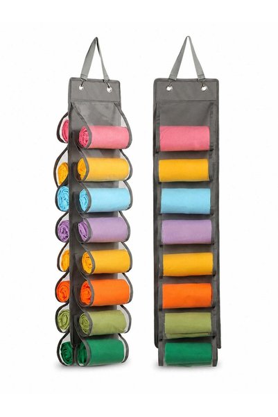 Generic Double Sided Hanging Organizer 16 Pocket Oxford Fabric Mesh Closet St...