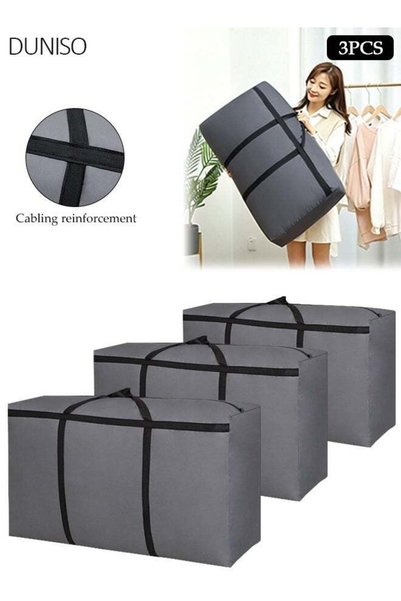 Generic 3 Pack Moving Storage Bags, Extra Large Heavy‑Duty Oxford Waterproof ...