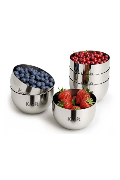 Generic Kraft Premium Stainless Steel Bowl Set of 6-250 ml | Nesting Serving ...