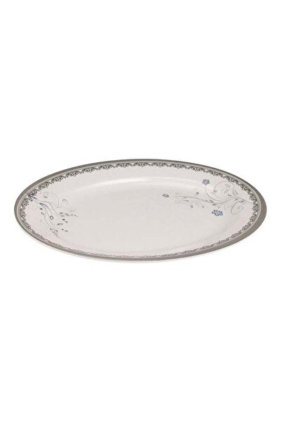 Generic Royalford 12 Inch Silver Oak Melamineware Oval Rice Plate,Dinner Plat...