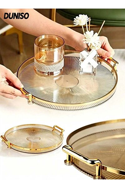Generic Serving Trays with Handles，Fruit Tray，Home Decorative Coffee Table Ro...
