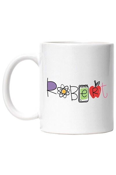 INOVATIX Cana alba personalizata,Numele Robert,si Amuzant,Curios,Sociabil,Gal...
