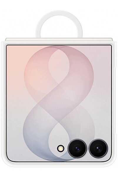 Samsung Husă din silicon cu inel magnetic pentru Galaxy Z Flip8, albă