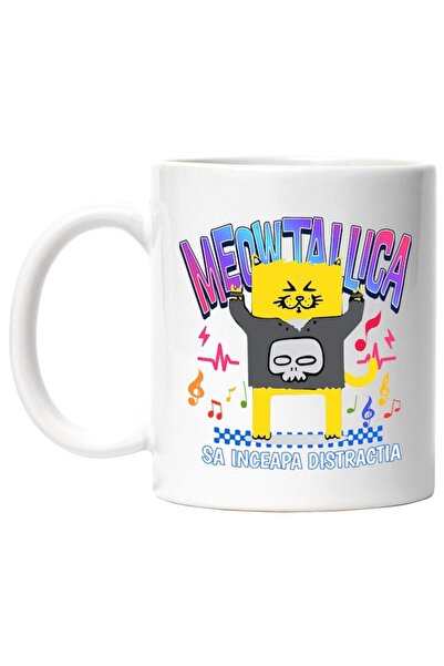INOVATIX Personalized white mug, With Human King Meowthalica Let the Fun Begi...