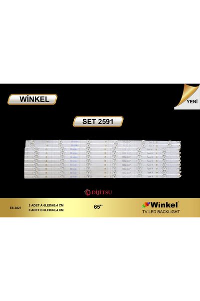 Winkel K65WDF A2113N21 K650WDF 65DS8800 Uyumlu TV LED Bar Takımı 10'lu