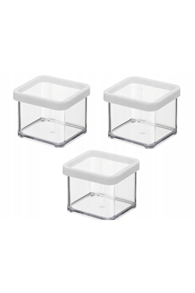 Rotho SET 3x RECIPiente ORGANIZATOARE PENTRU ALIMENTE/PRODUSE Vrac, ALBE, 0,5...