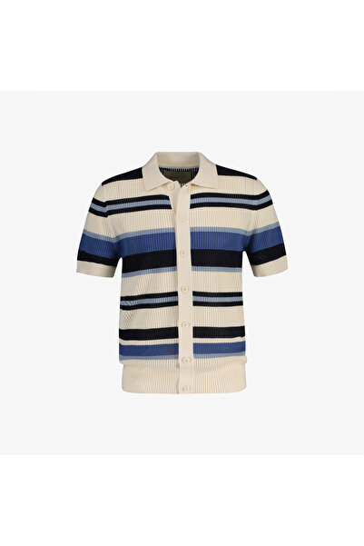 Gant Erkek Mavi Regular Fit Çizgili Kazak