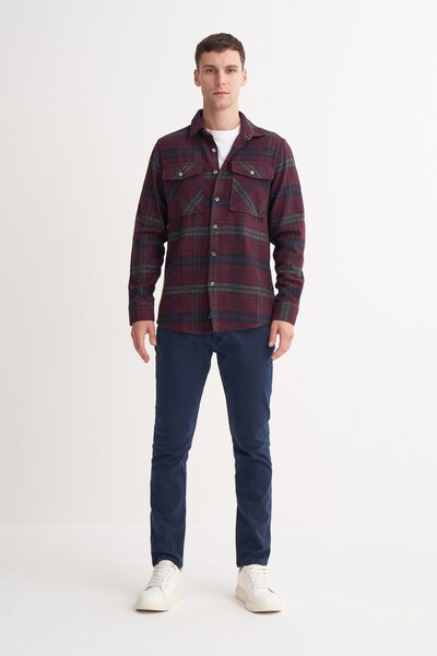 Cazador Men's Jazz 23010 Lumberjack Shirt Claret Red