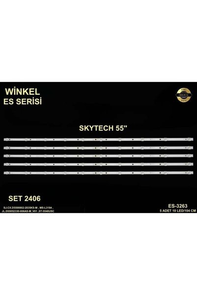 Winkel D5500802 2835KS L3184 D55052330 006AS Uyumlu TV LED Bar Takımı 5'li