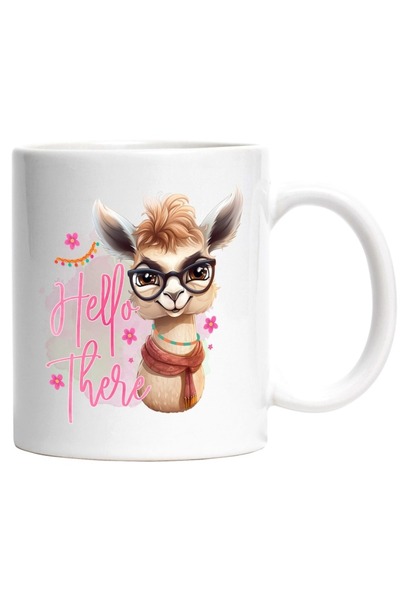 INOVATIX Personalized white mug, blade with glasses and Hello there, salut, g...