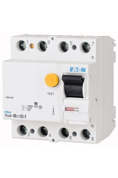 Eaton 10 kA, In=40 A, I?N=0.03 A, Tip G/F, 4 poli