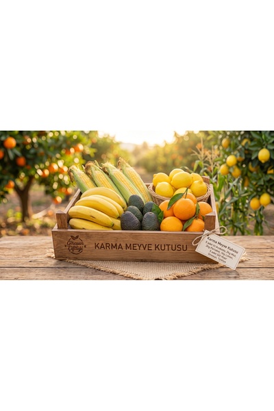 Oba Tropikal Karma Meyve Kutusu 5 Avokado 2 kg Muz 2 kg Portakal 1 kg Limon 5 Mısır