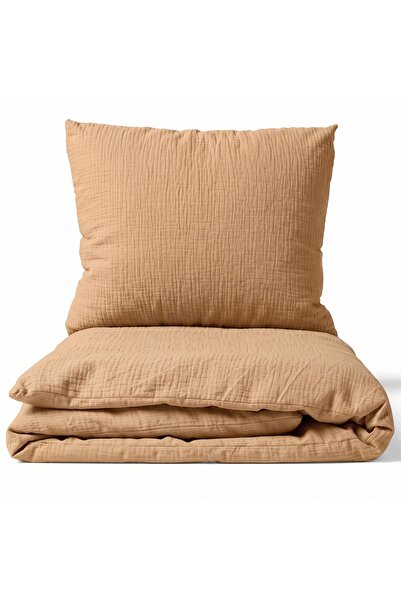 J W SAX Lenjerie de pat Muslin Honey 160x200 100% Bumbac Premium Colecția J&W...