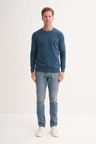 Cazador Men's Caz 33155 Soft Touch Basic Sweater Petrol