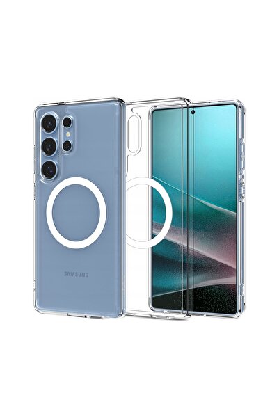 Spigen Husă Ultra Hibridă MagSafe pentru Galaxy S25 Ultra, Albă