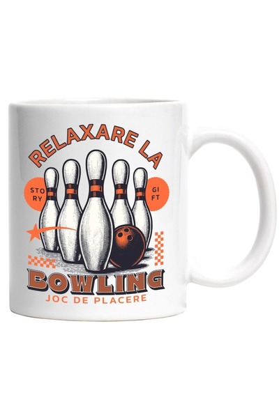 INOVATIX Personalized white mug, Pins Ball Hobby Activity Cheerful Game In Ro...