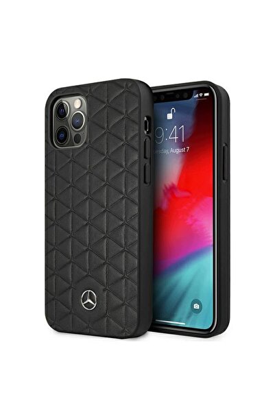 MERCEDES Husă din piele matlasată și embosată pentru iPhone 12 Pro Max