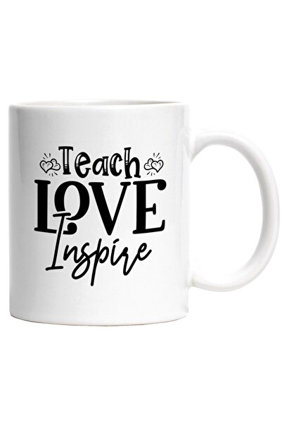 INOVATIX Personalized white mug,Romantic Teach Love Inspire,Teach,Learn,Inspi...