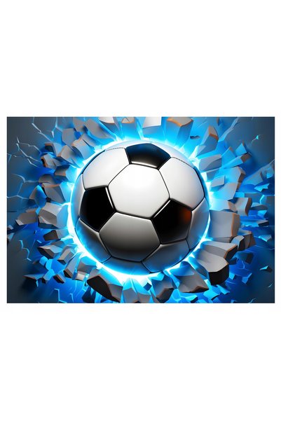 Wallarena Fototapet 3D fotbal Pentru băiat Mur 416x254