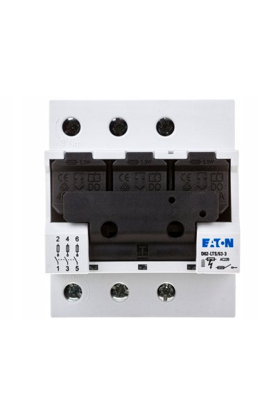 Eaton Întrerupător cu siguranță cu 3 poli D02-LTS/63-3