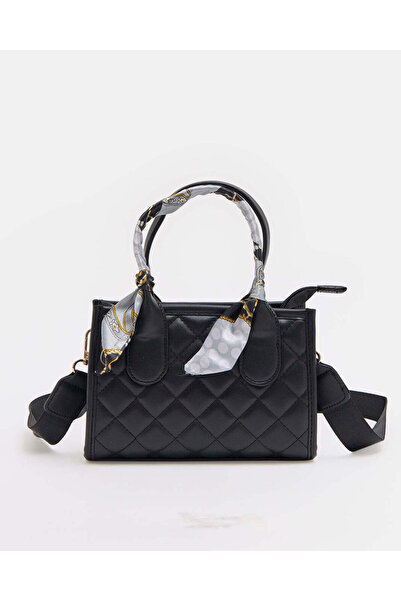 REDTAG Girls Black Quilted Day Bag