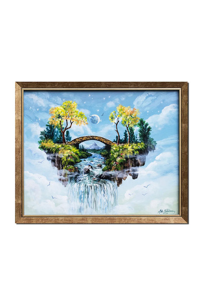 artnova Σουρεαλιστικό πίνακας με κορνίζα, χειροποίητη ελαιογραφία σε καμβά, Π...