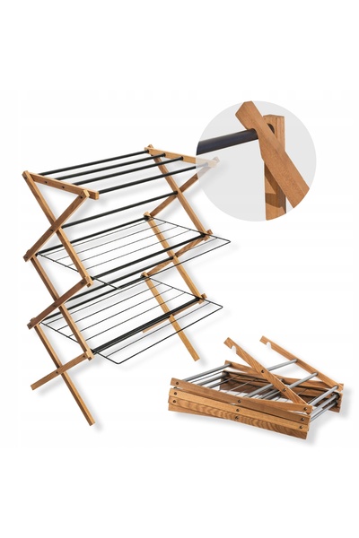 SEPIO Uscător de rufe din lemn, vertical, ecologic, durabil, elegant