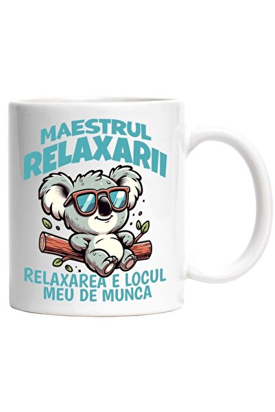 INOVATIX Personalized white mug, Koala Bear With Sunglasses On Tree Trunk Mas...