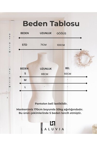 Laluvia Antrasit Kruvaze %100 Pamuk Kimono Pantolon Takım - 3y003