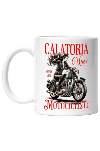 INOVATIX Personalized white mug, Attractive Girl Motor Windshield Classic Pas...