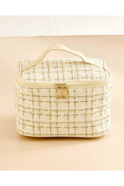 REDTAG Women Beige Printed Cosmetic Pouch Bag