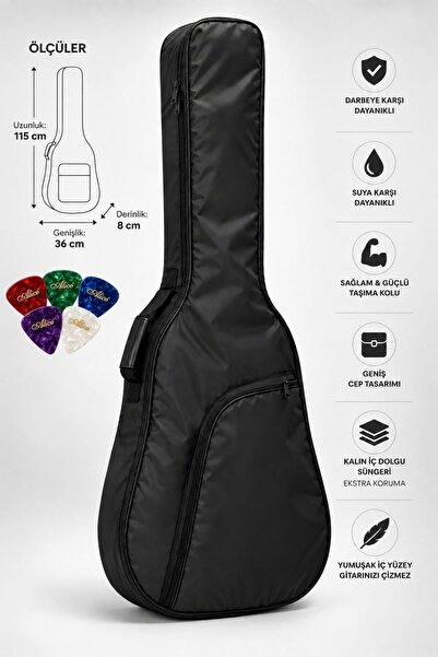 YANKI BGC-36BK Siyah Bas Gitar Kılıfı Kalın Pedli Suya Dayanıklı Softcase