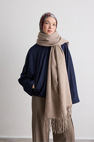 Modakaşmir Classic Tasseled Wide Scarf