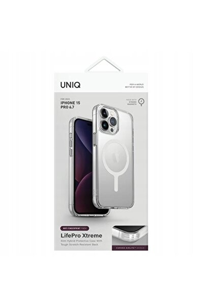 uniq Husă originală pentru iPhone 15 Pro Max, transparentă, compatibilă cu Ma...