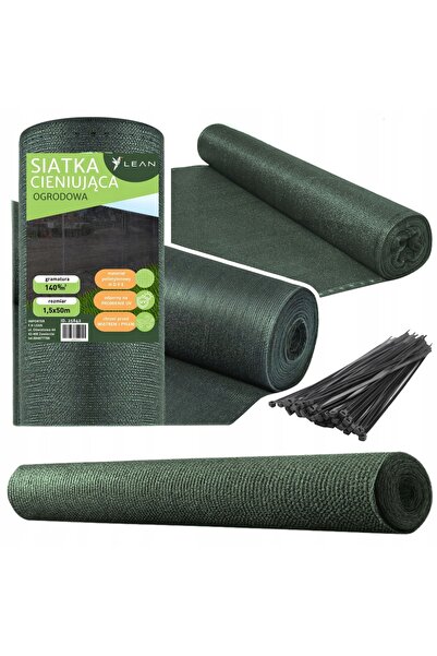 LeanToys Plasă de umbrire pentru gard și gard viu, verde, 1.5M 50M 140g/m² LEA