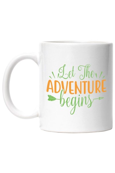 INOVATIX Personalized white mug, for the adventurous Let the adventure begins...