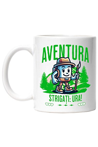 INOVATIX Personalized white mug, Animation Drawings Traveler In The Forest Am...