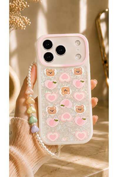 iThink Original Accessories İPHONE 17 PRO MAX KAMERA KORUMALI DESENLİ BONCUKLU KILIF