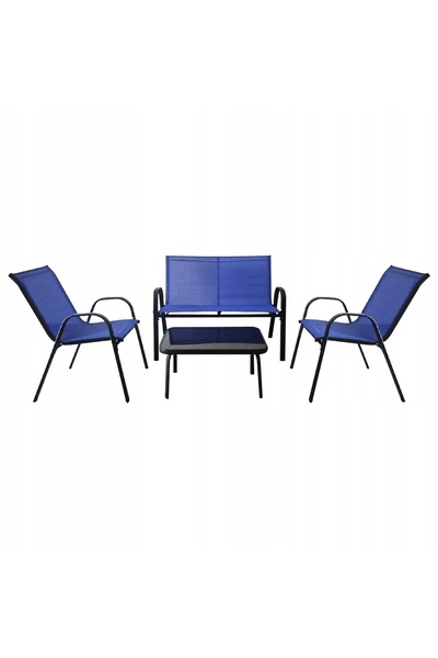 COSTWAY Set mobilier de exterior din 4 piese, mobilier de grădină