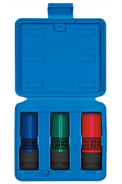 King Tony SET DE CHEI DE IMPACT CU 6 PUNCTE PENTRU JANTE DE ALUMINIU 1/2''3CZ...