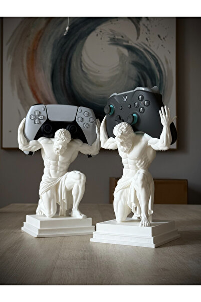 3D Baskı Titan God Atlas Gamepad Standı Xbox PS5 Kolu Tutucu Gaming Dekor