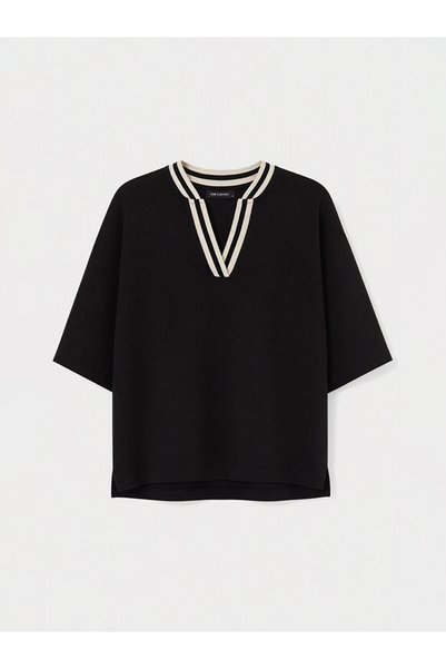 LC Waikiki Black Soft Touch Striped Blouse