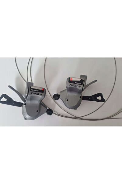 Shimano Manete schimbător 3x10 pentru ghidon drept de șosea, cabluri+armură