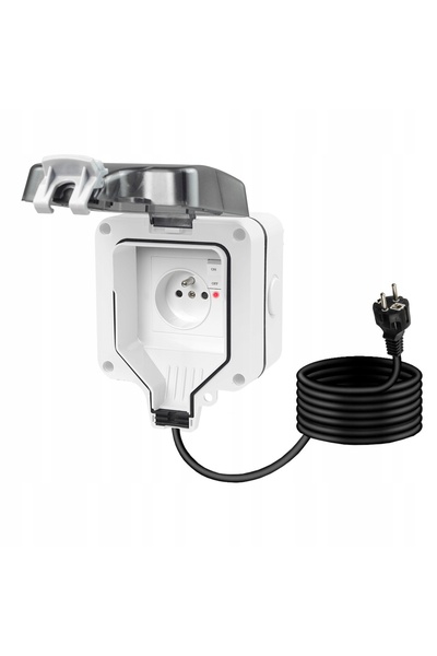 ADELID Priză electrică de grădină 230V IP66, impermeabilă pentru exterior, cu...
