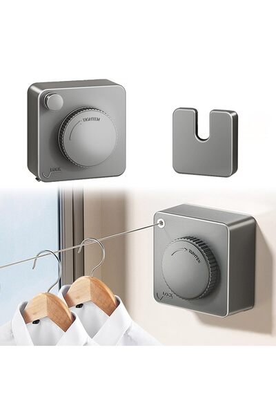 Generic Brand Frânghie de rufe pentru interior și exterior cu o lungime de 4,8M