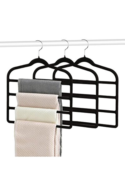 Generic Brand Umeraș pentru pantaloni, 3 piese, economizor de spațiu, anti-al...