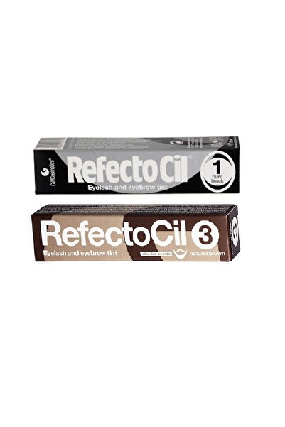 Refectocil Σετ: Καφέ Απόχρωση Αρ. 3, 15 ml + Βαθύ Μαύρο Χρώμα Αρ. 1, 15 ml