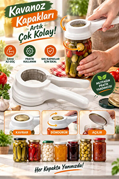 TUMU LIFE Konserve Kavanoz Şişe Açacağı Pratik Kavanoz Kapağı Açma Aparatı Ko...