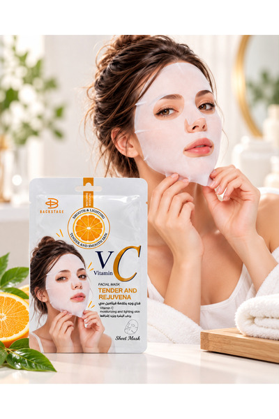 Generic Brand قناع الوجه Backstage Vitamin C Sheet Mask هو قناع قماشي مخصص لل...