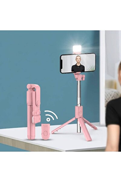 gaman Pembe Uzaktan Kumandalı Led Işıklı Boyu Ayarlanabilir Selfie Çubuğu 60 ...